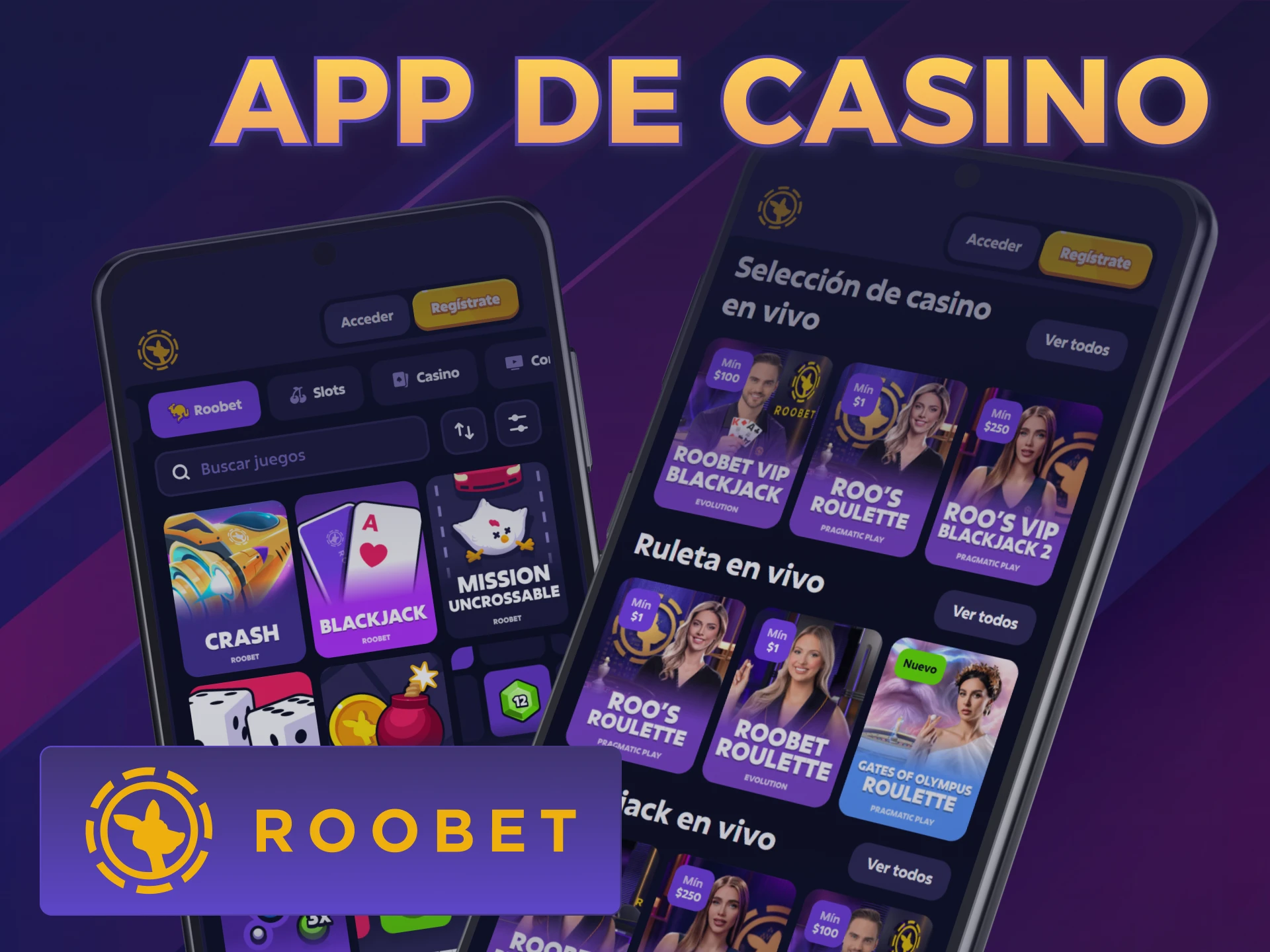 Jugá al casino online desde la App Roobet Argentina.