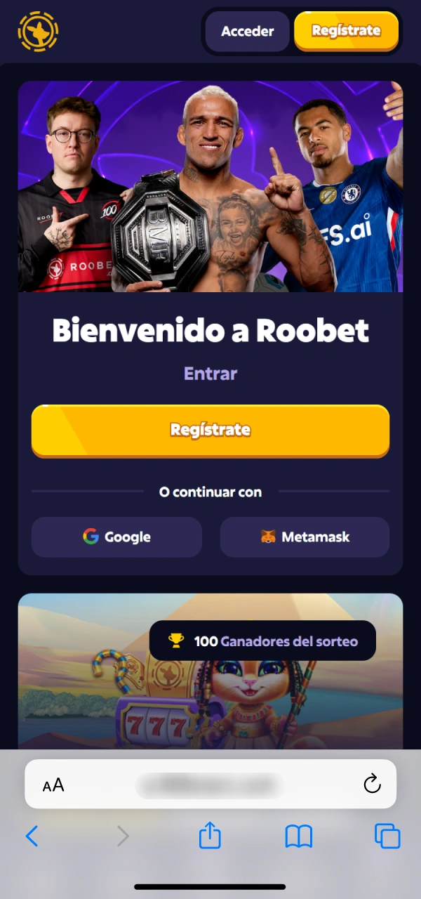 Entrá al link de descarga Roobet iOS app para Argentina.