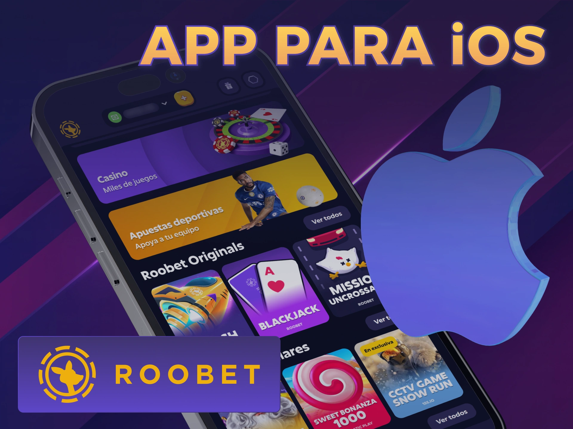 Obtené la App Roobet iOS para tu iPhone en Argentina.