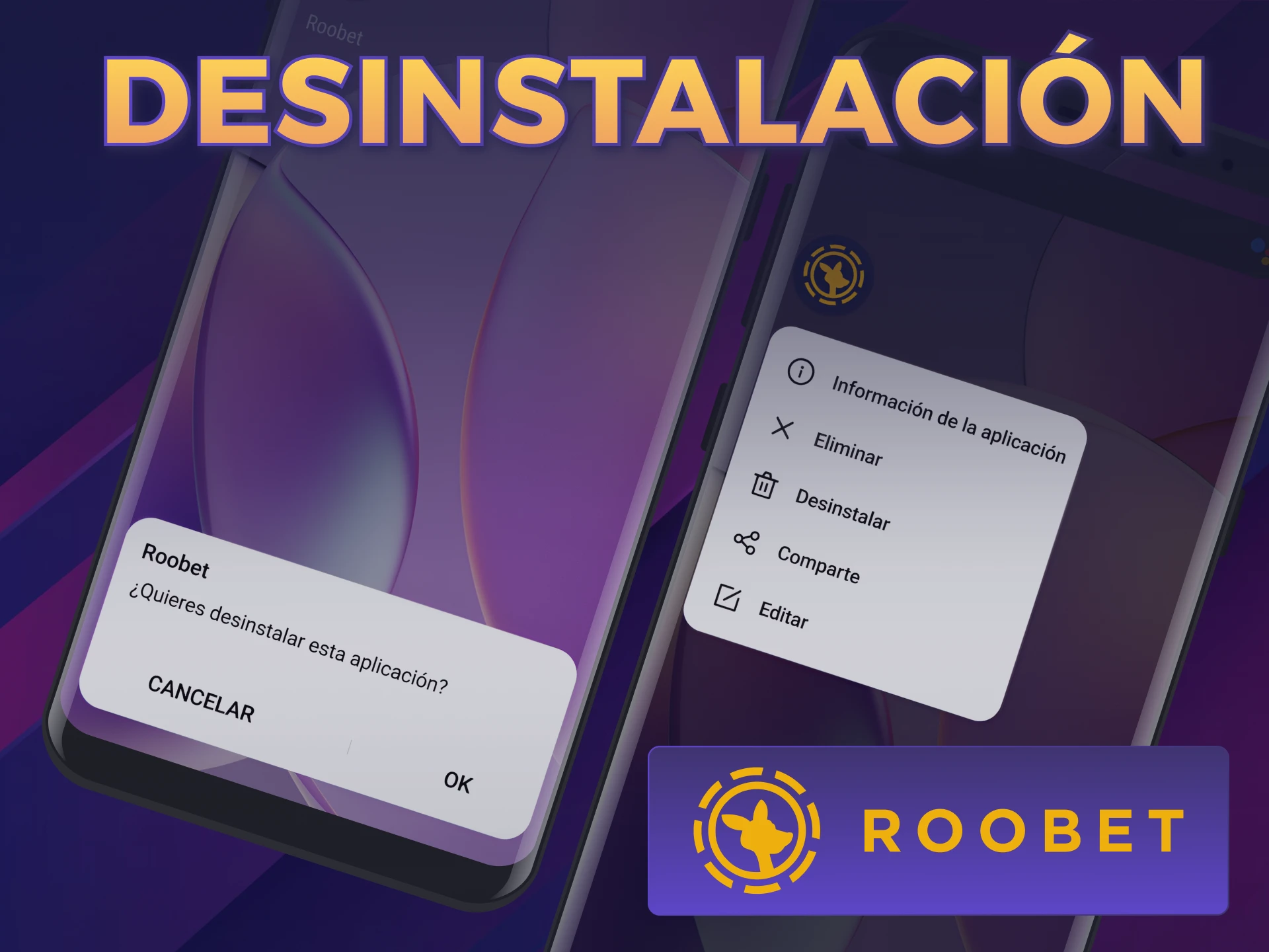 Seguí los pasos para eliminar la Roobet App de tu Android.