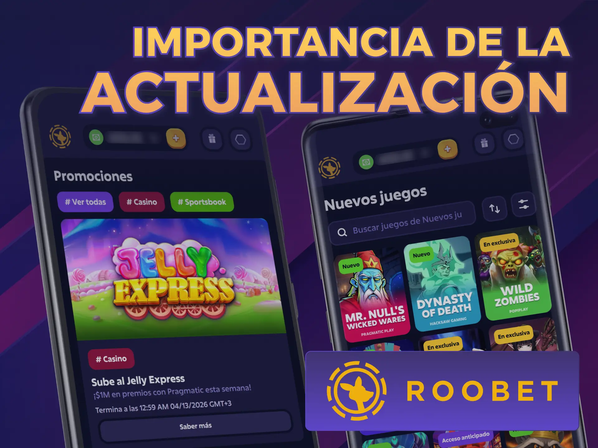 Mantené la seguridad en tu Roobet App para Android siempre actualizada.
