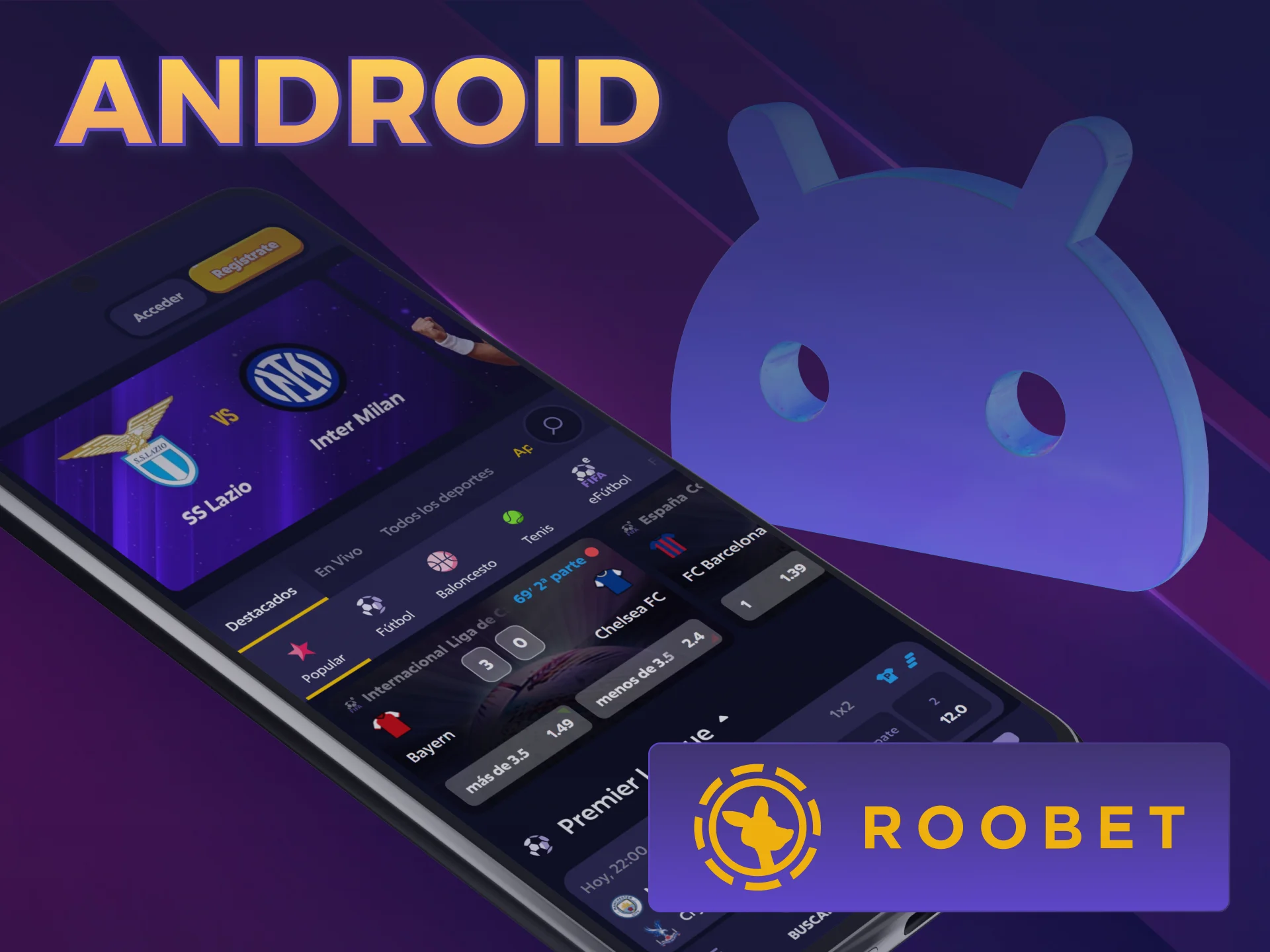 Instalale el APK de Roobet Android para hacer Apuestas en Casa.