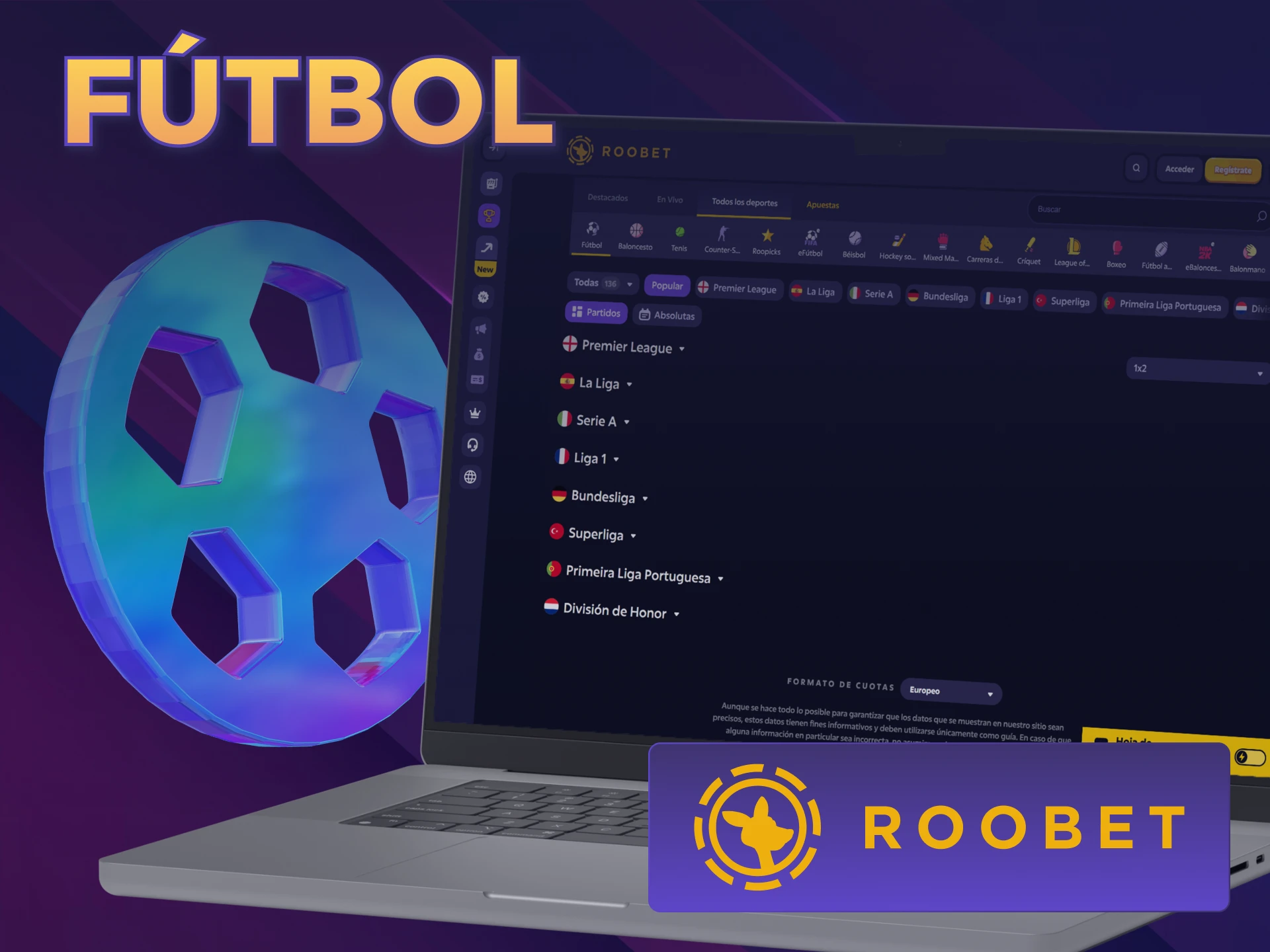 Apostá al fútbol en Roobet con la modalidad Apuestas en Casa.