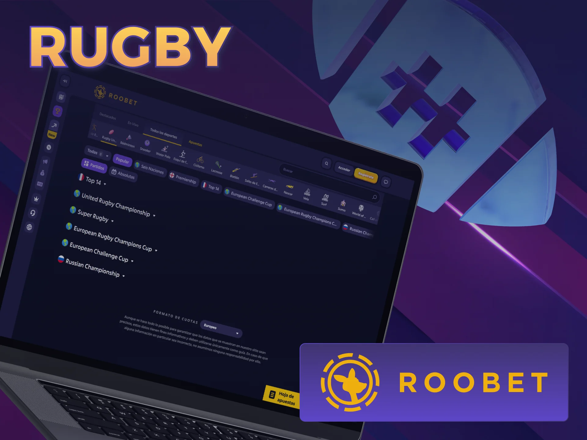 Alentá a tu equipo de rugby con Roobet Apuestas en Casa.