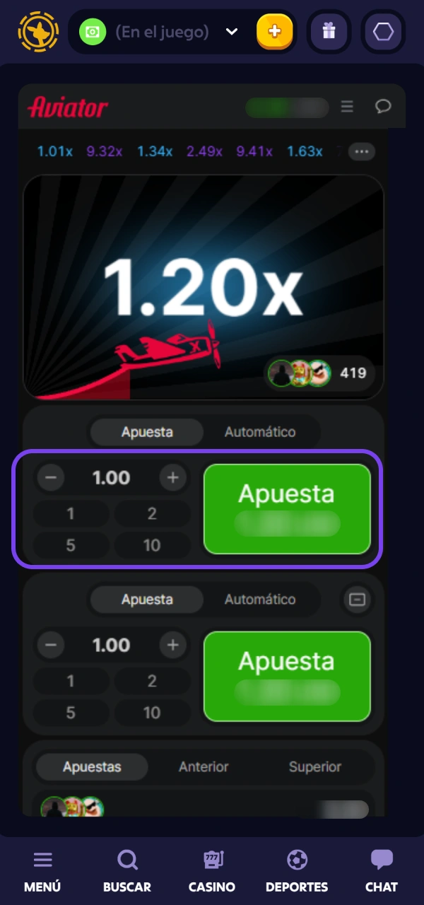 Definí tu jugada y cobrá a tiempo en Aviator Roobet.