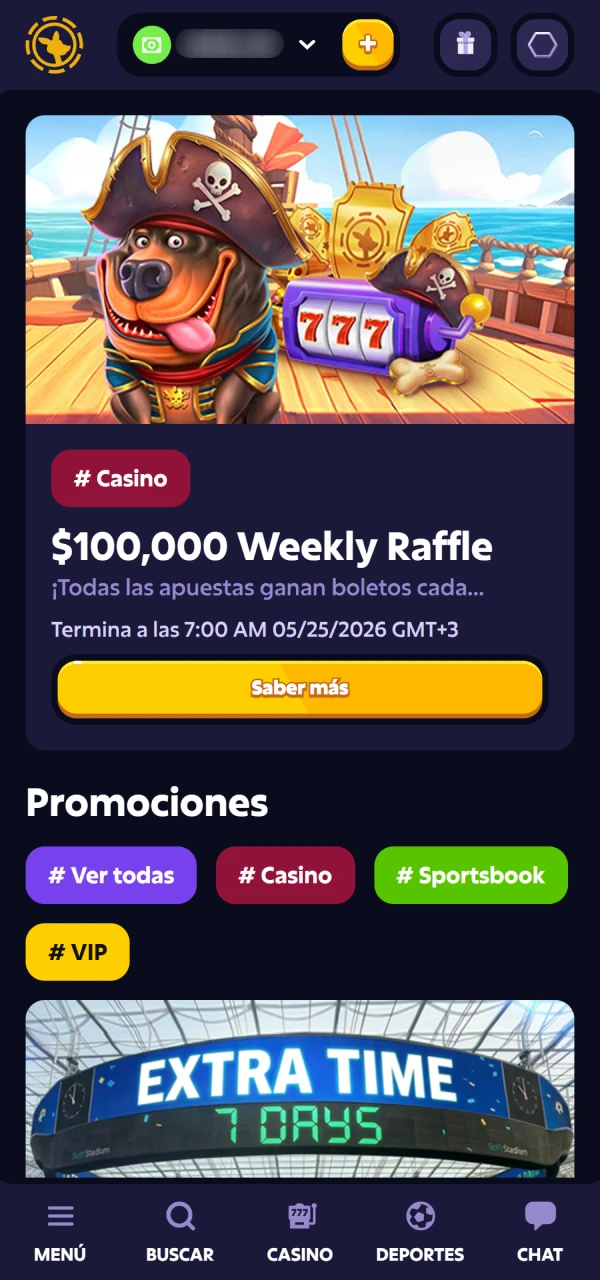 Comenzá a jugar usando el saldo extra de Bonos Roobet.