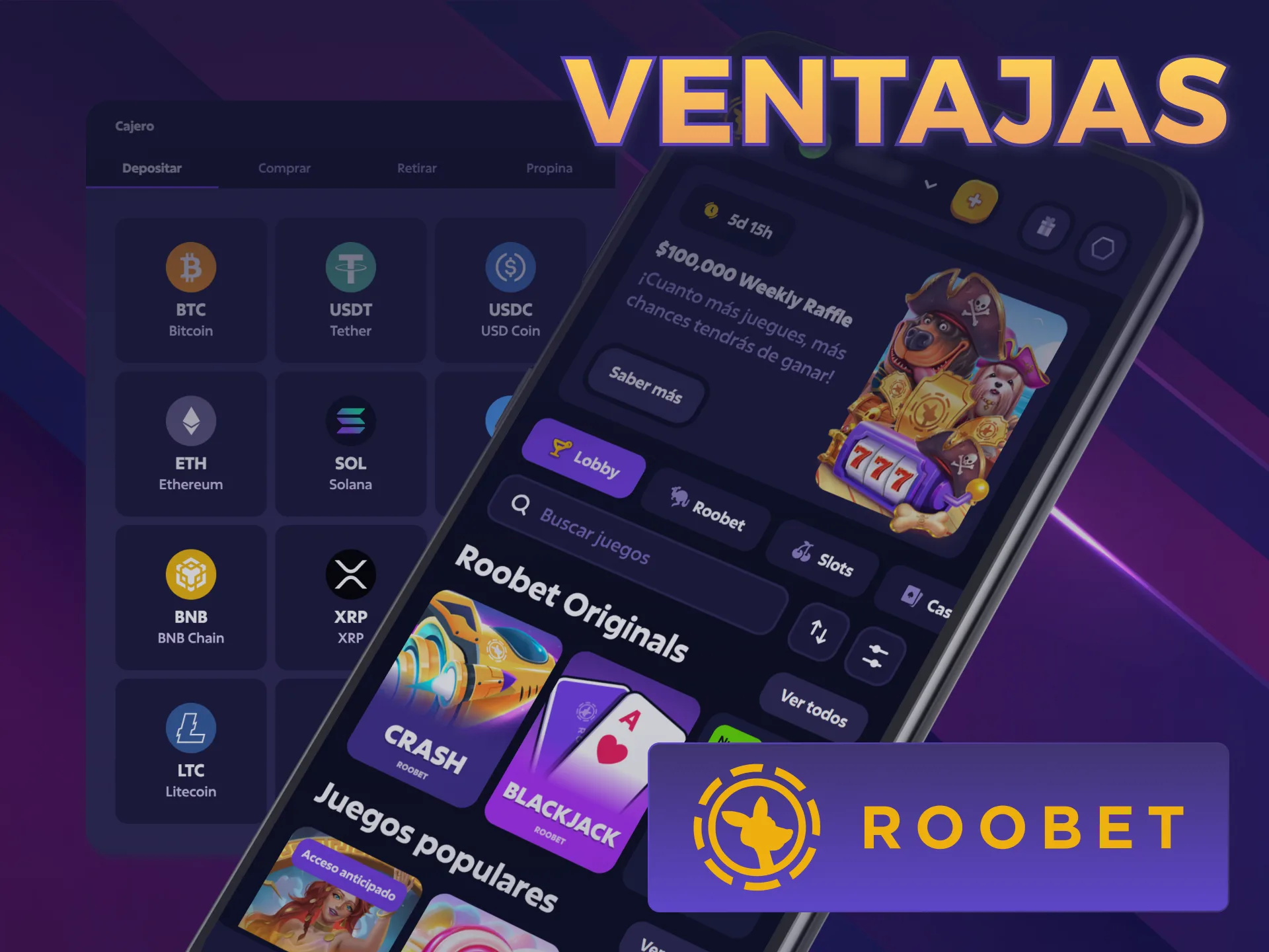 Aprovechá todas las ventajas exclusivas que te ofrece Roobet Casino.