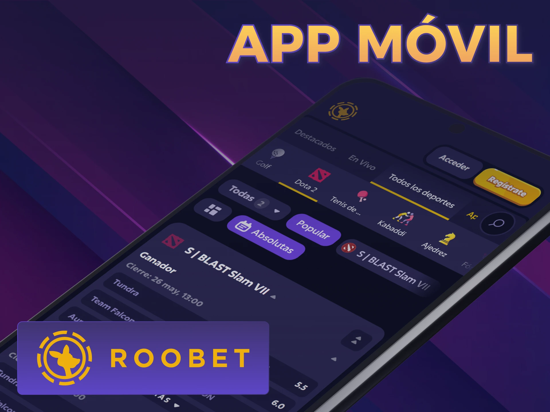 Descargá la aplicación y apostá en Dota 2 Roobet cómodamente.