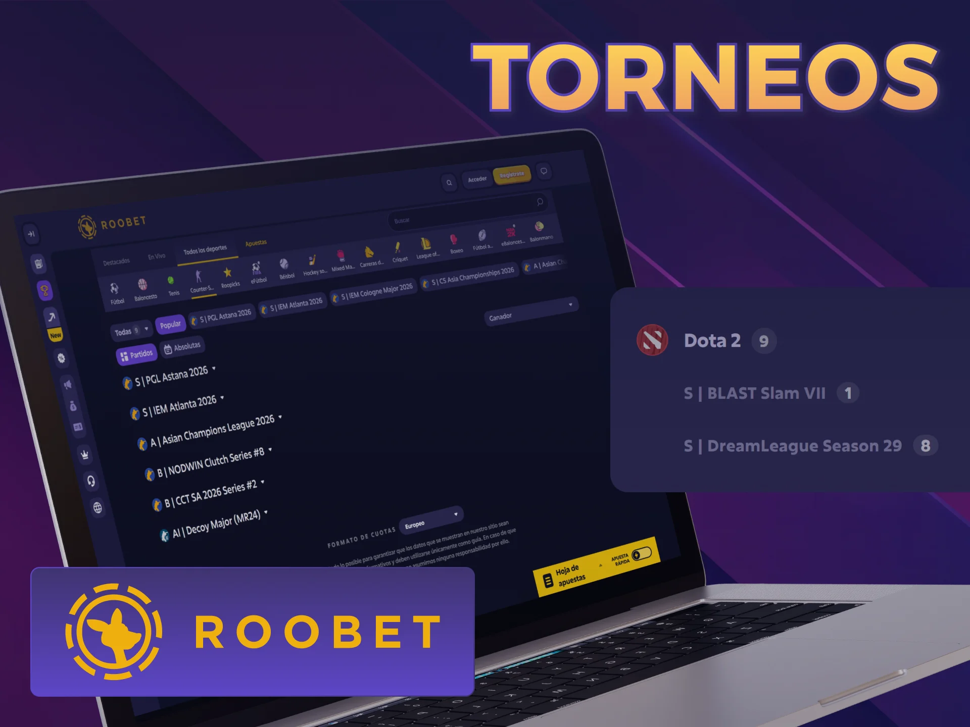 Pronosticá los resultados de torneos importantes en Dota 2 Roobet.