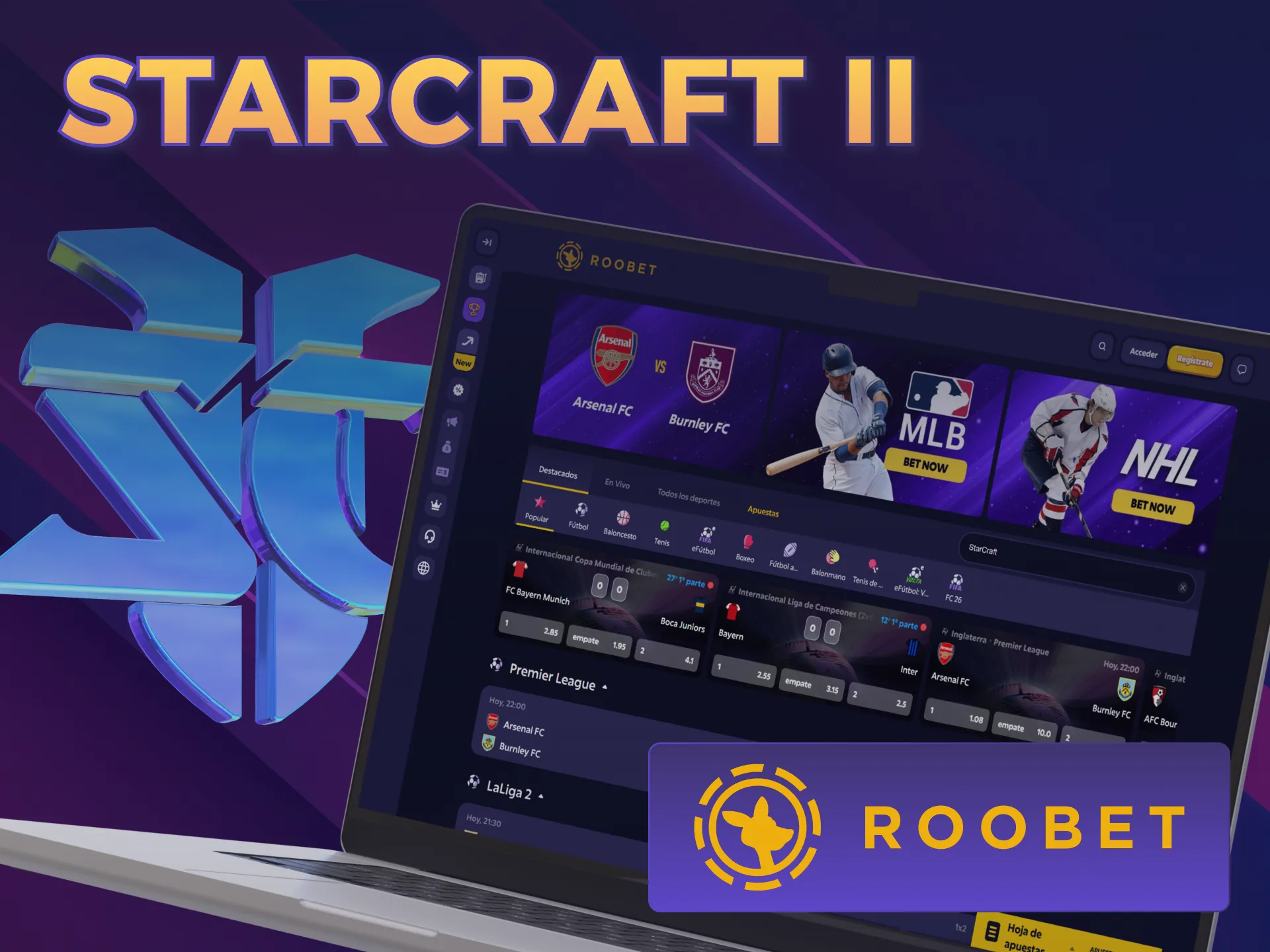 Disfrutá de la acción de StarCraft II en E-Sports Roobet.