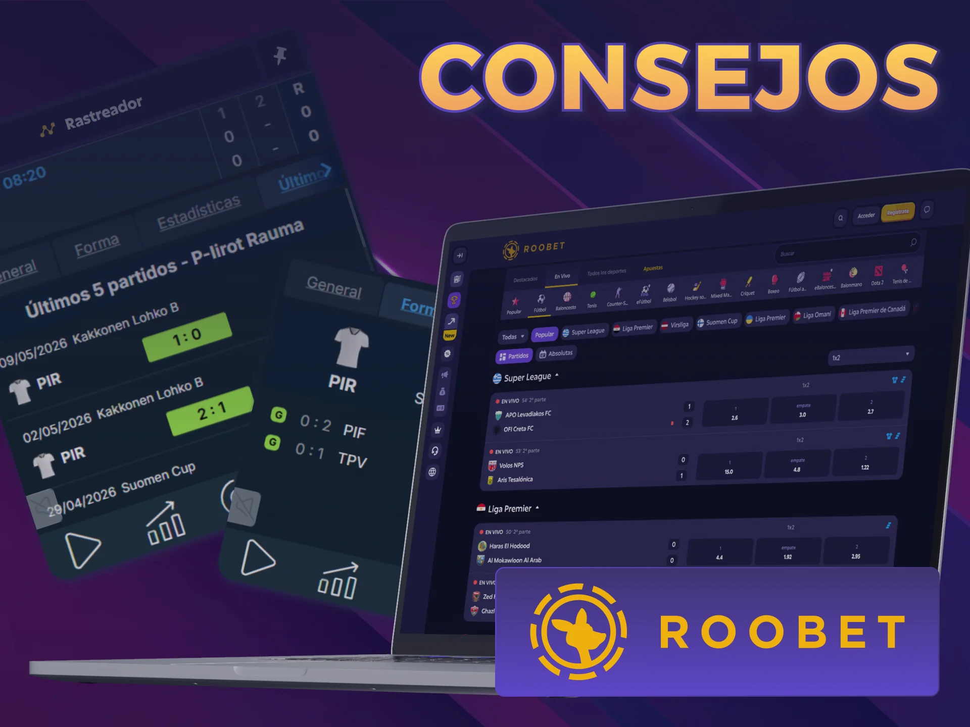 Usá consejos de Fútbol en Roobet para maximizar todas tus ganancias.