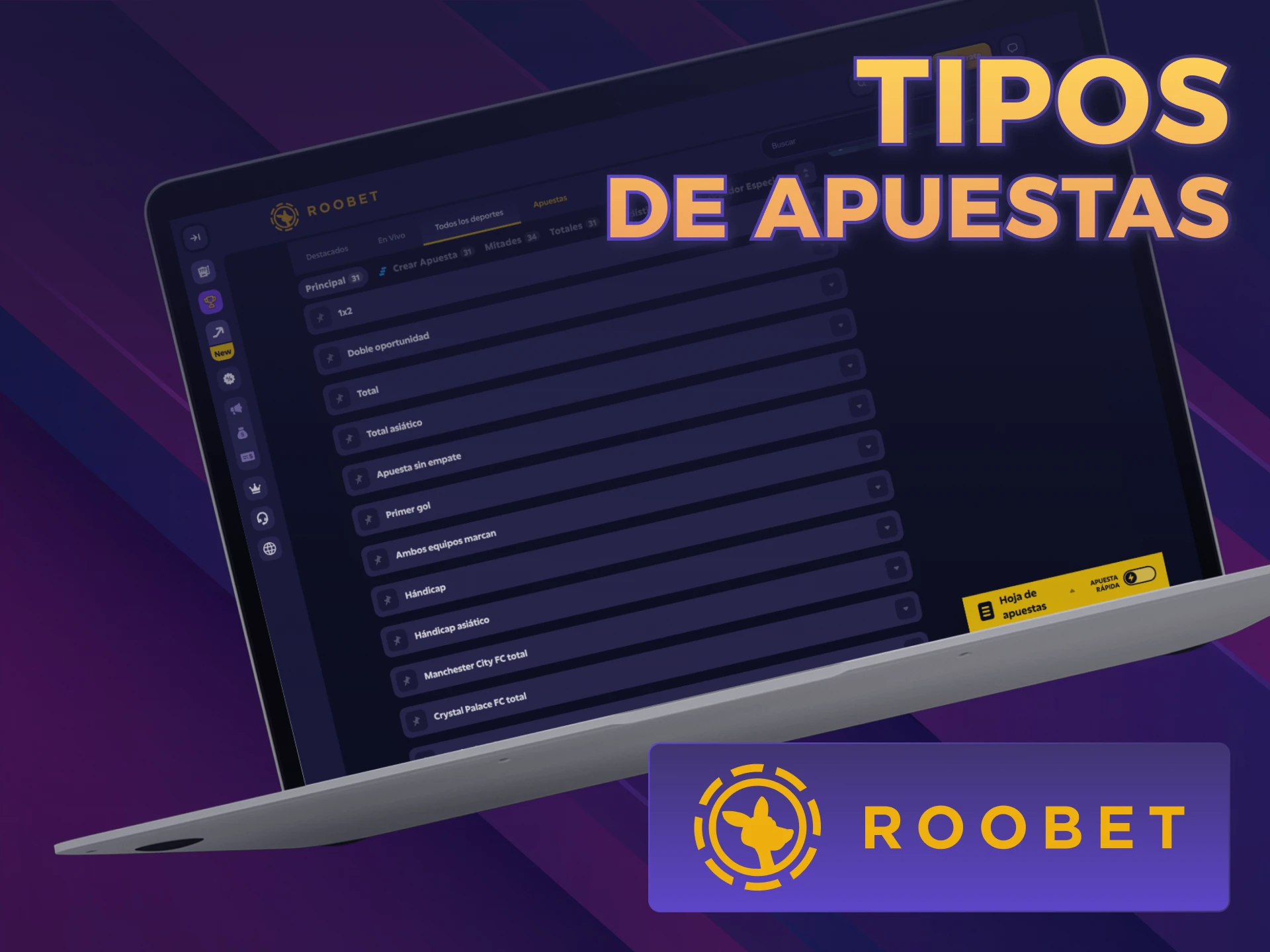 Conocé los mercados de Fútbol que Roobet ofrece a los argentinos.