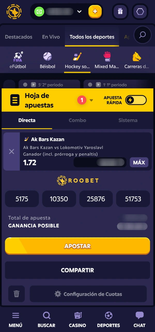 Validá tu ticket de Hockey en Roobet y cobrá tus premios.