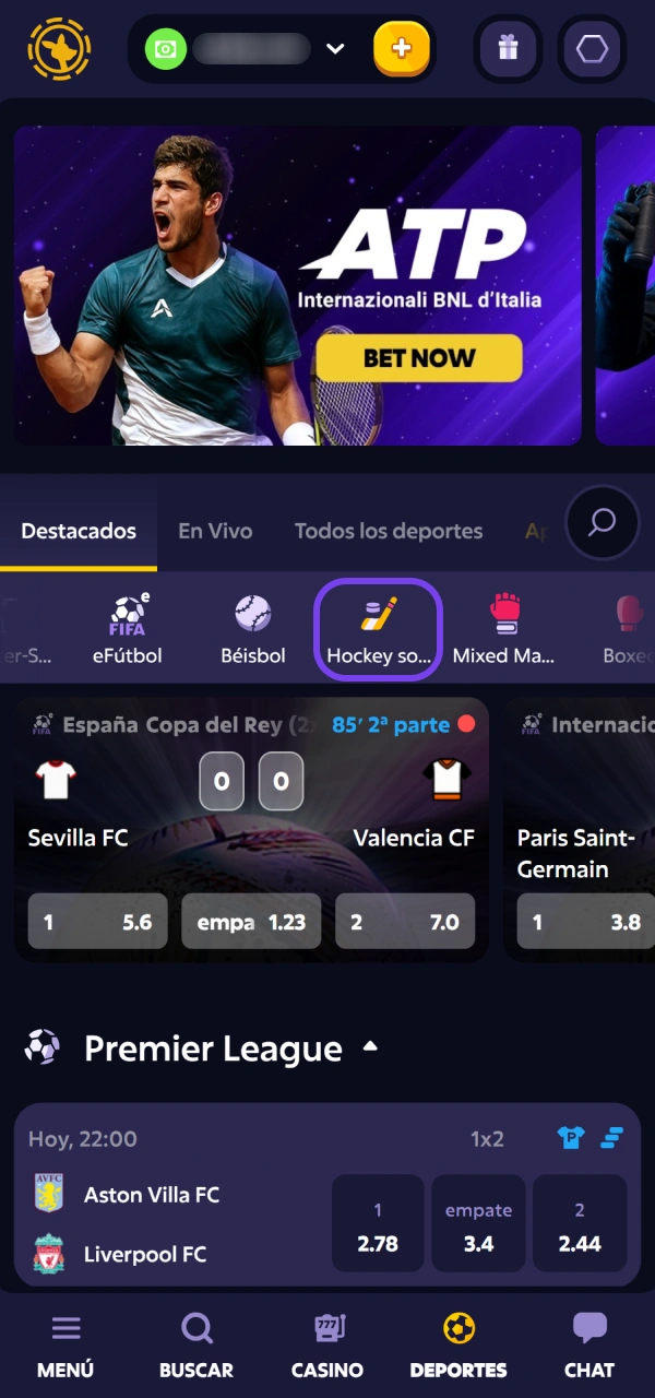 Explorá todos los mercados de Hockey en Roobet disponibles para vos.