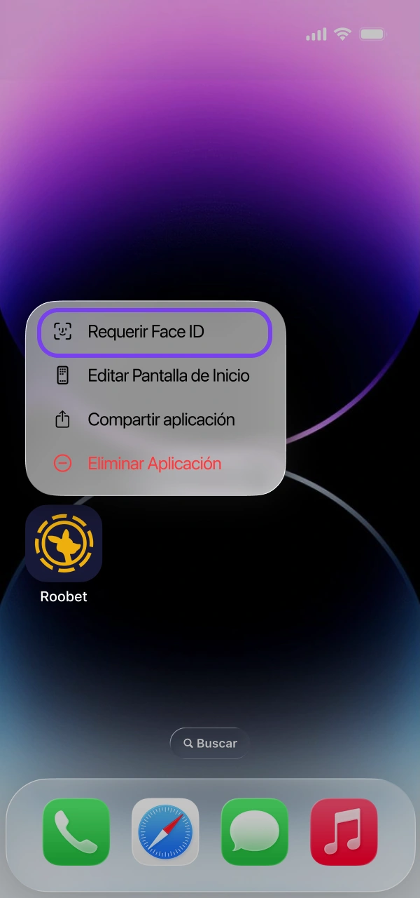 Usá tu huella para Iniciar sesión en Roobet de forma inmediata.