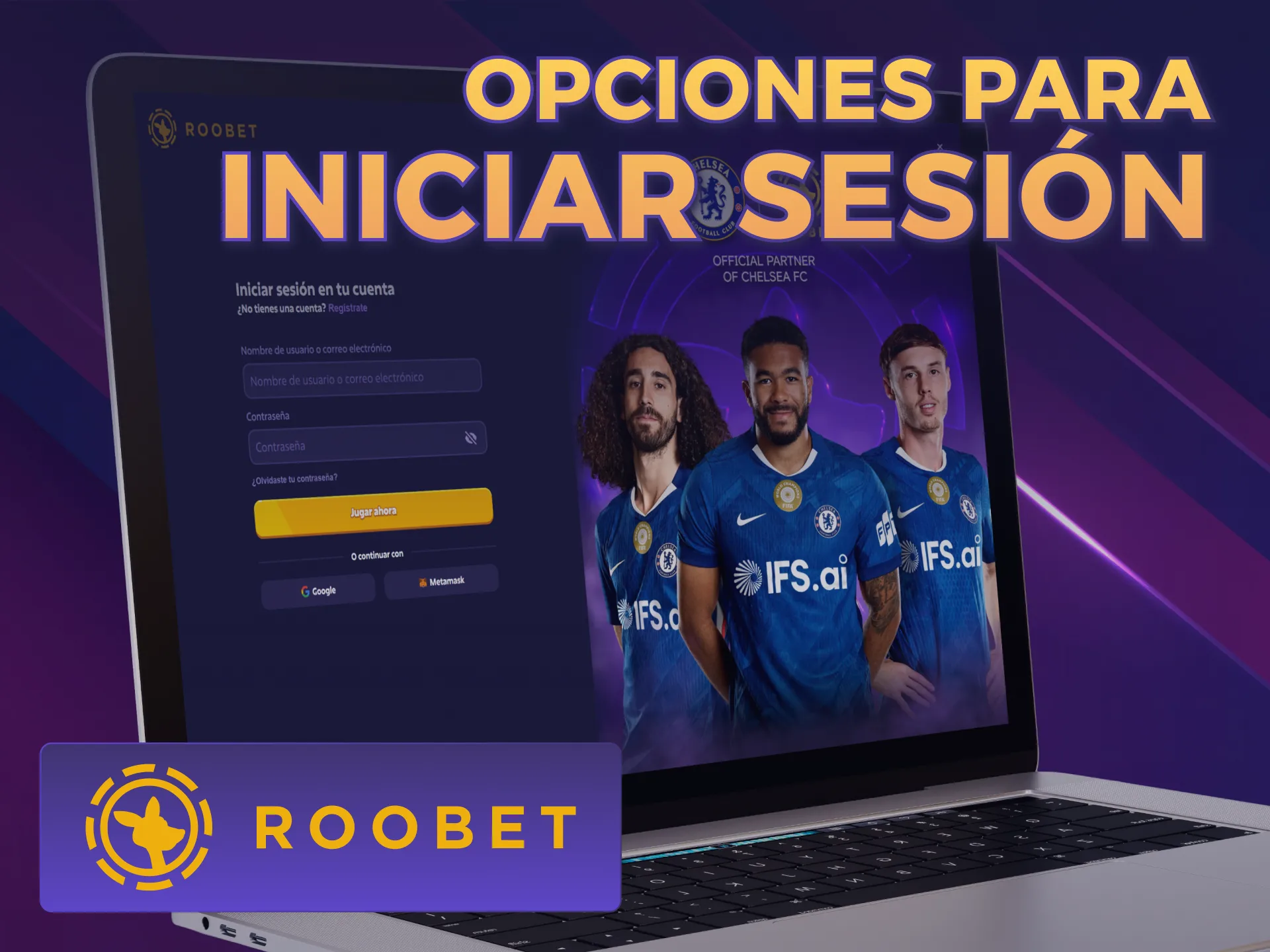 Elegí tu método para Iniciar sesión en Roobet y apostá ahora.