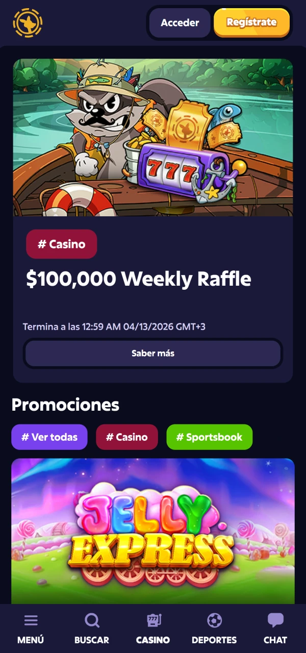 Activá promociones y bonificaciones exclusivas en Roobet para iOS.