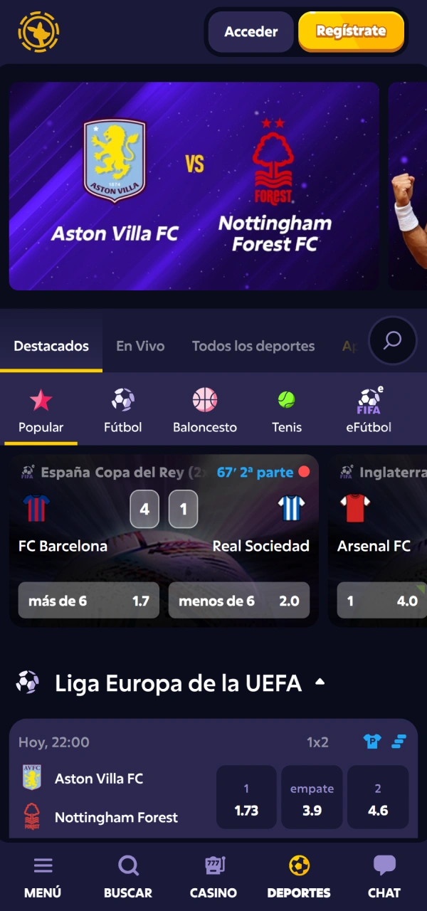Realizá apuestas deportivas en Roobet usando tu dispositivo iOS.