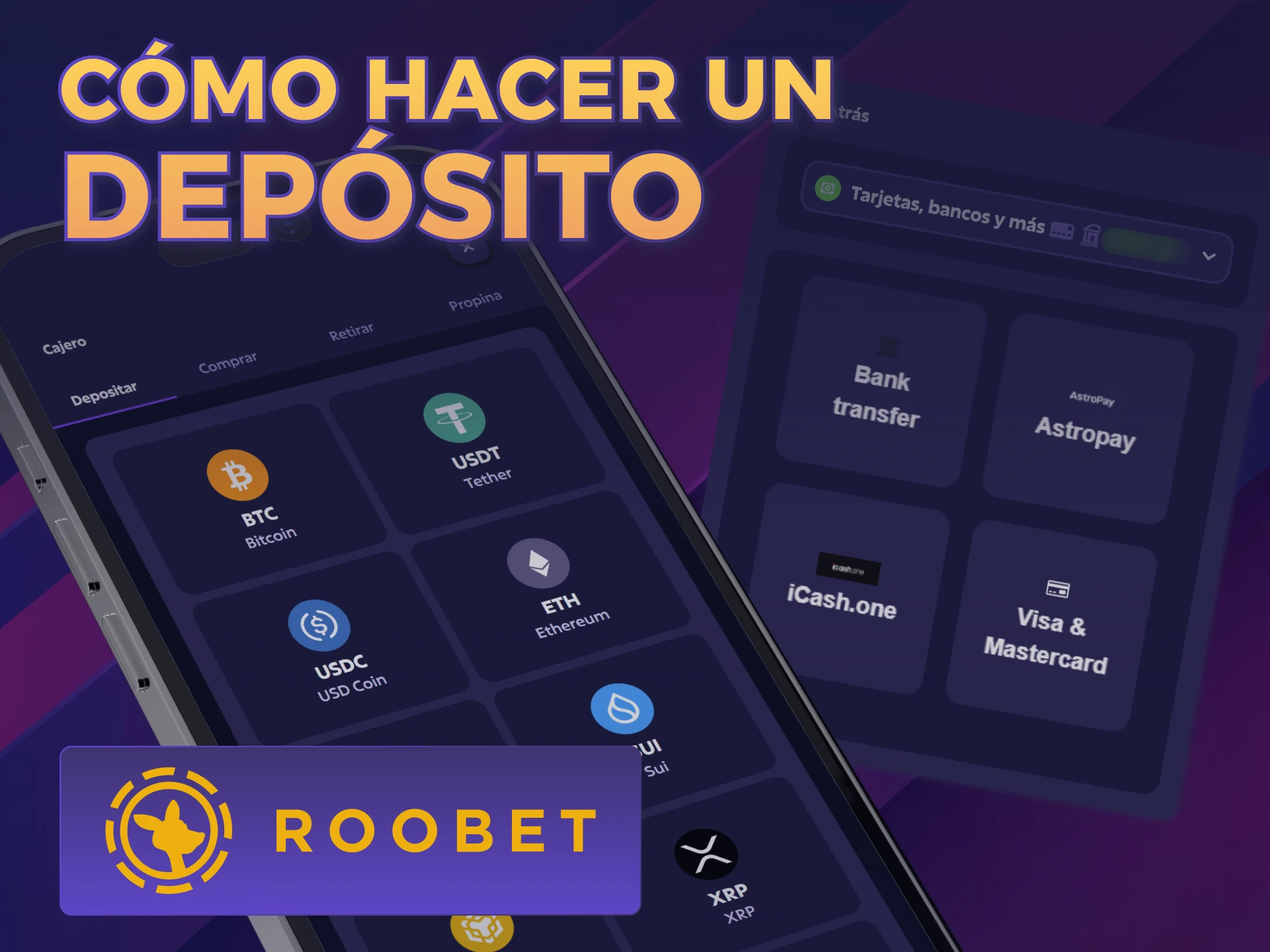 Realizá un depósito en Roobet usando tu aplicación iOS móvil favorita.