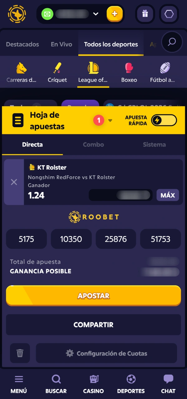 Valida tu boleto final en League of Legends Roobet hoy.