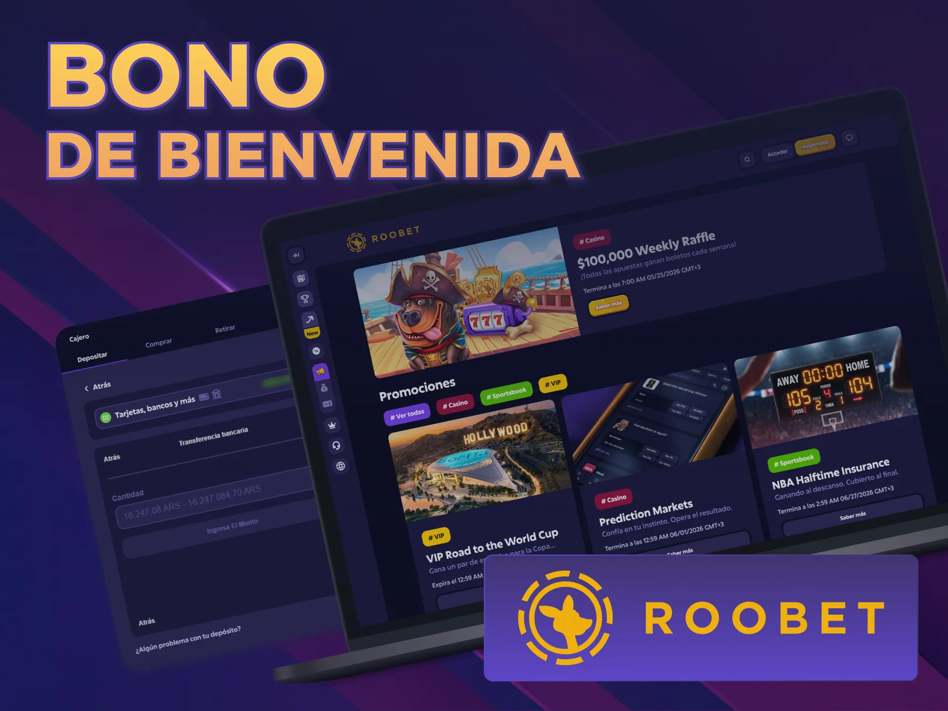 Usá Métodos de Pago Roobet convenientes y activá tu bonificación.