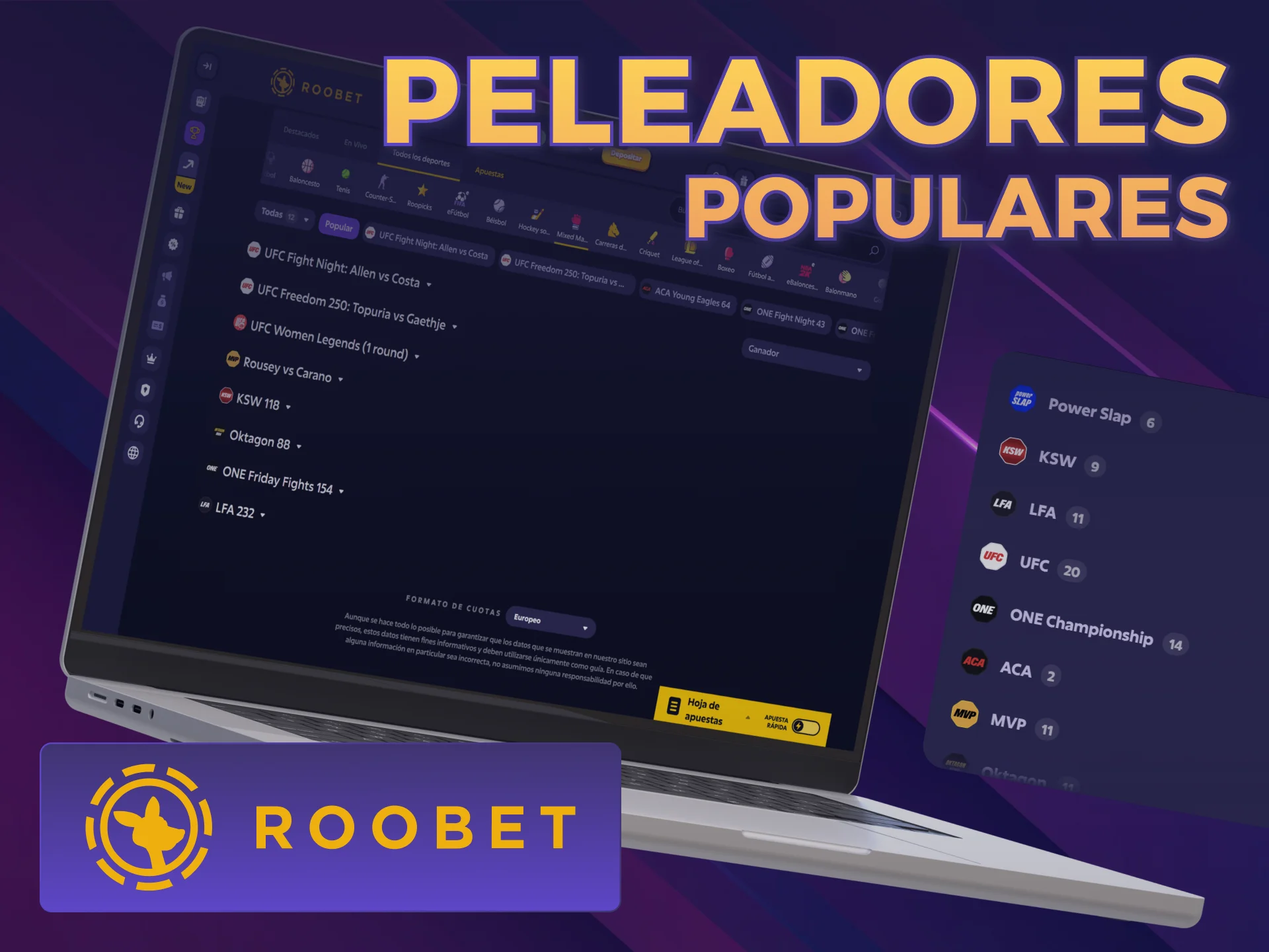 Apostá por los peleadores de MMA en Roobet más destacados hoy.