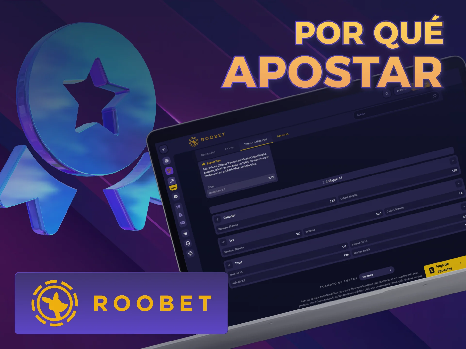 Elegí MMA en Roobet para obtener las cuotas más competitivas.