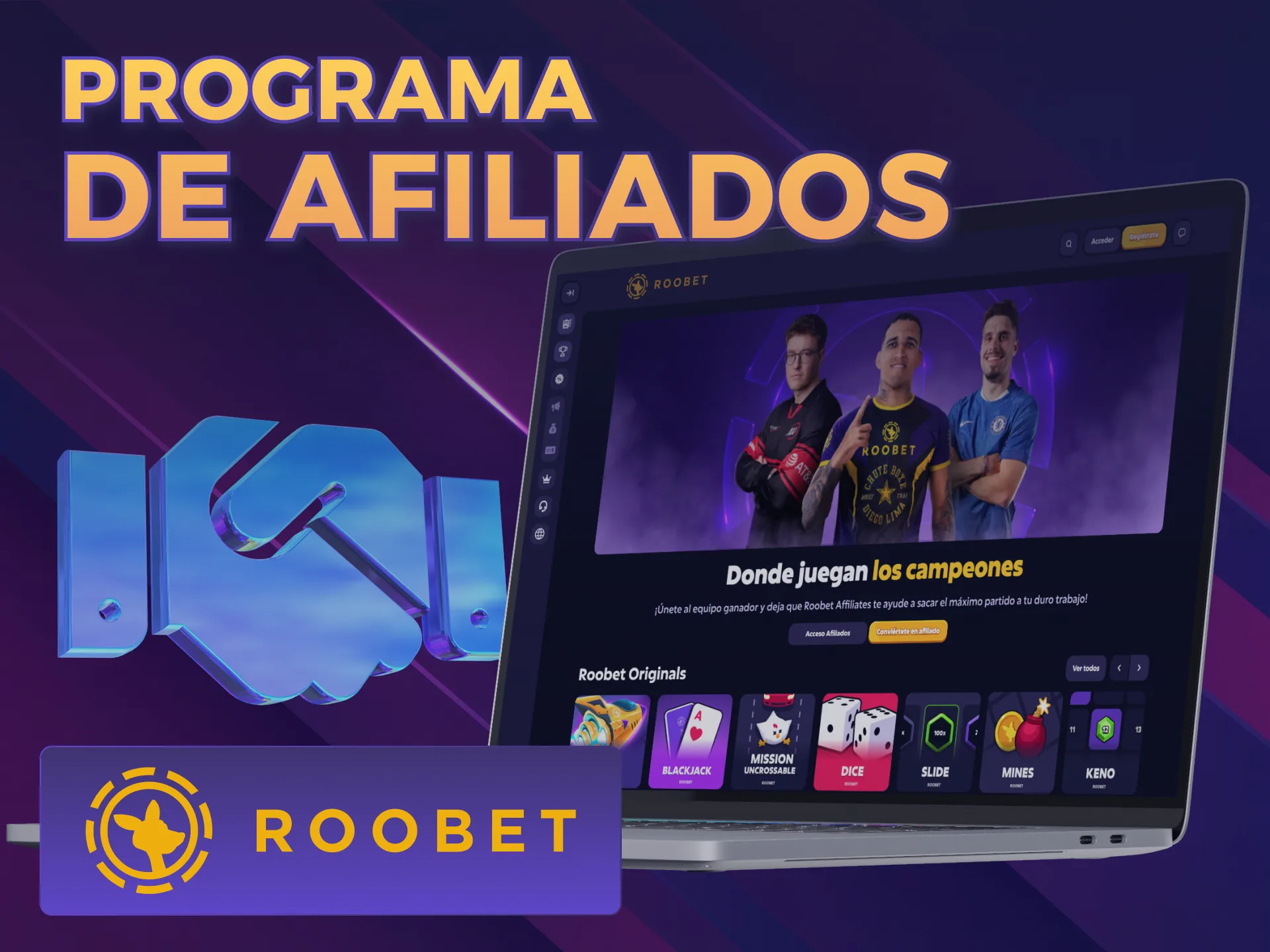 Generá ingresos extra uniéndote al programa de afiliados de Roobet.