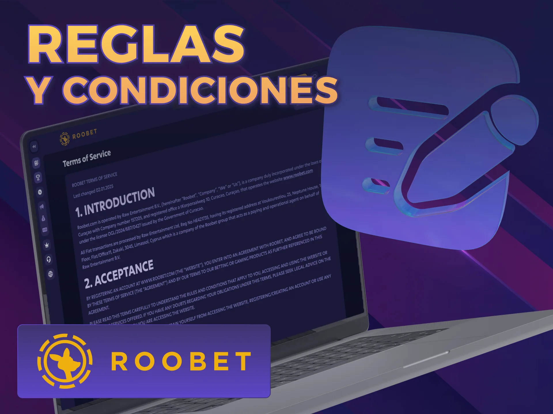 Consultá las reglas y condiciones generales para jugar seguro en Roobet.