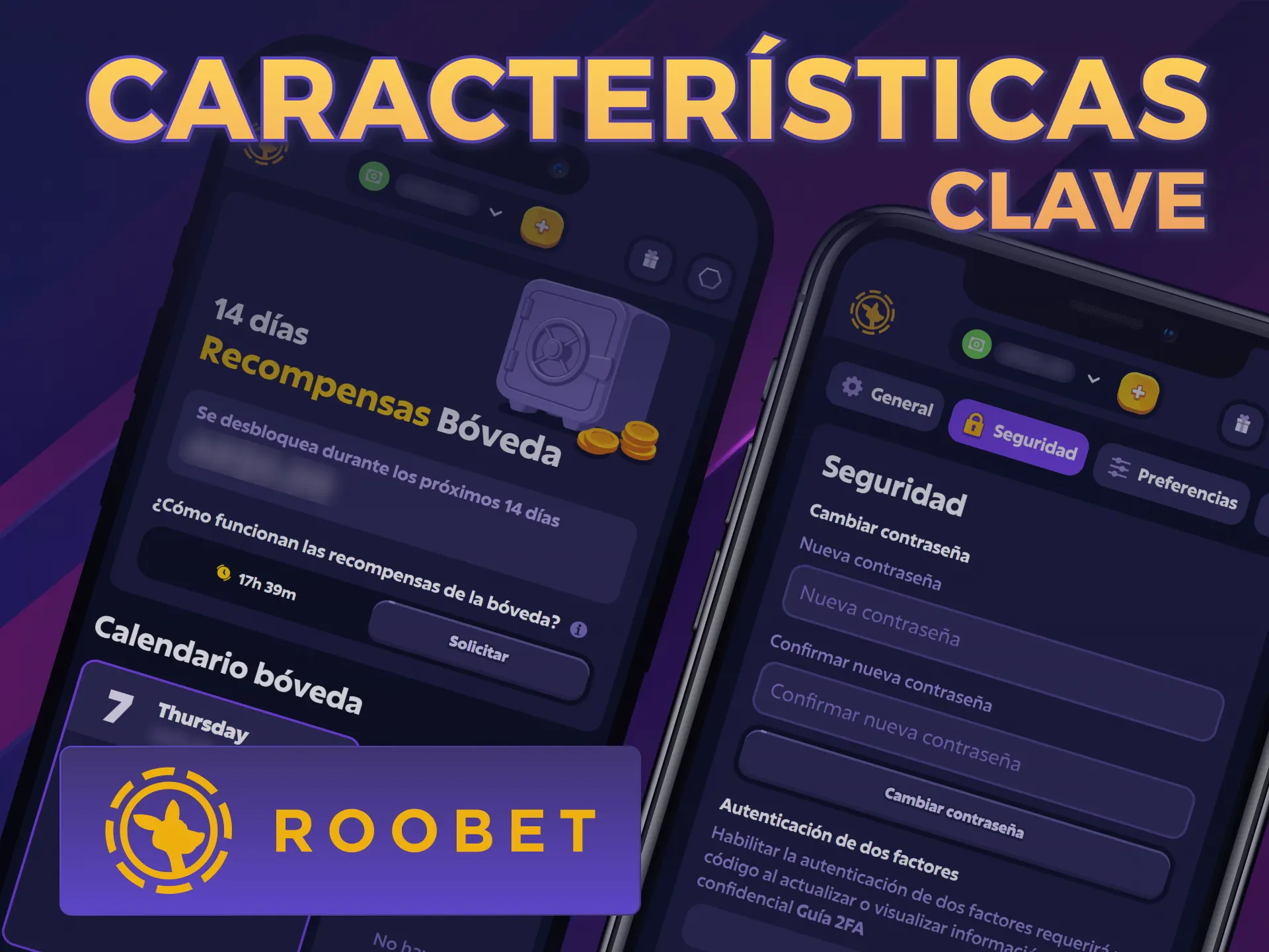 Conocé las características clave que ofrece la Roobet PWA oficial.