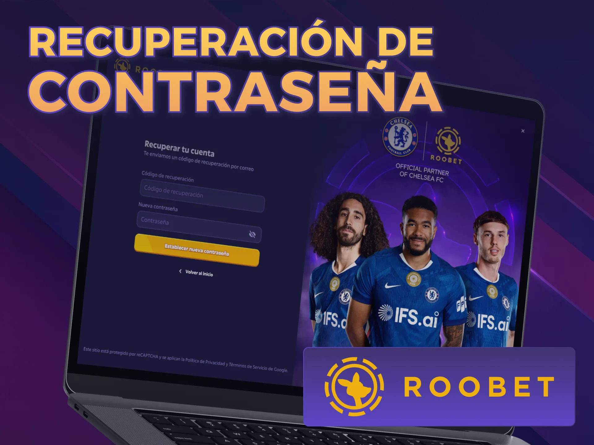 Recuperá tu acceso de Registro en Roobet si olvidaste tus datos.