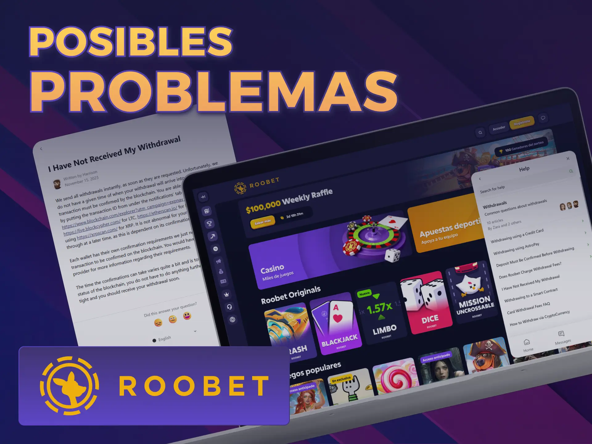 Evitá demoras revisando los problemas de Retiro Roobet más comunes.