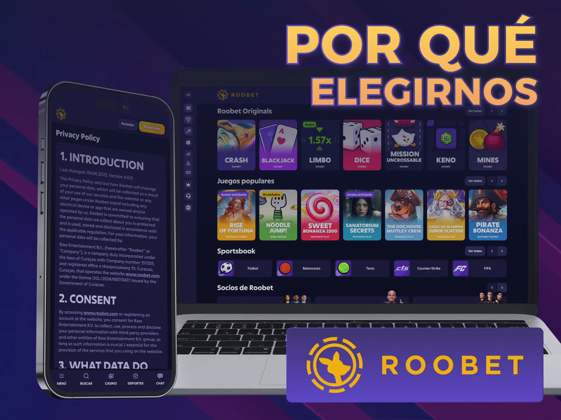 Descubrí los beneficios en la página Sobre Nosotros Roobet oficial.
