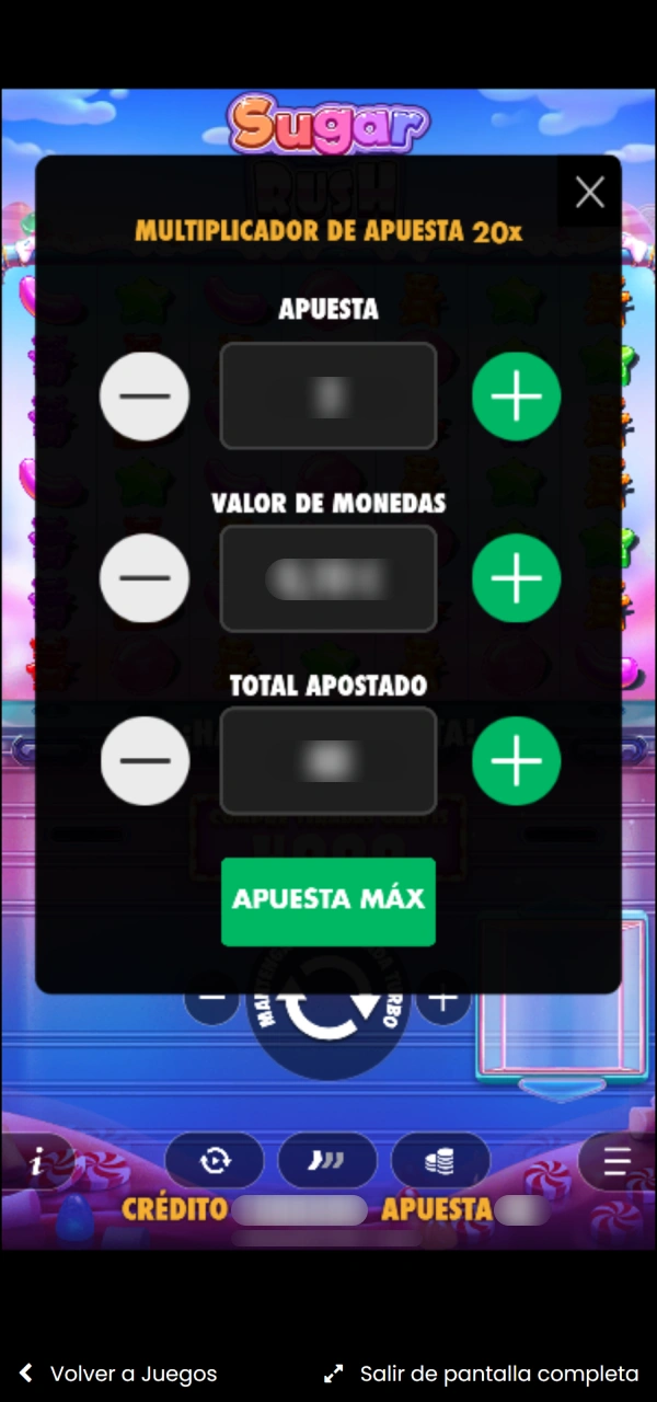 Definí el valor de tu jugada en Tragamonedas en Roobet.