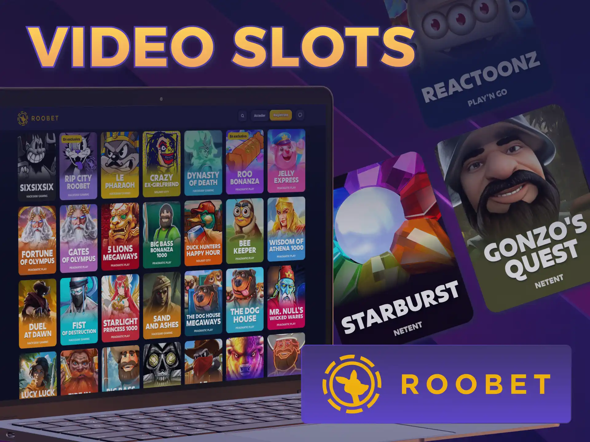 Viví animaciones increíbles con las video Tragamonedas en Roobet modernas.